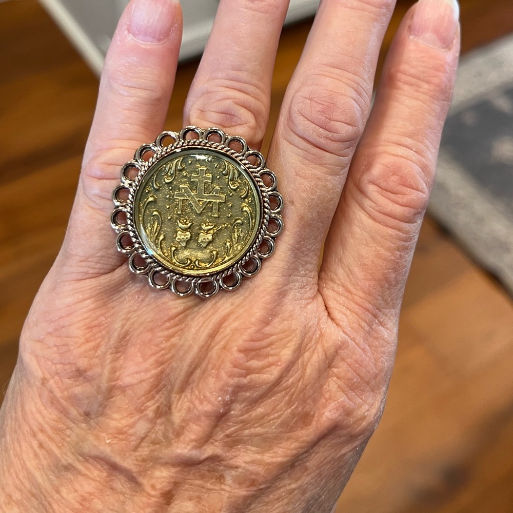 VIRGIN SAINTS & ANGELS MIRACULOUS RING IN ROSE GOLD - Picture 2 of 12